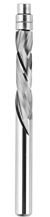 SpeTool Flush Trim Router Bits 1/4'' Shank Compression Cut Spiral 1-1/8'' Cutting Length Extra Long Up Down CNC Bottom Bearing Template Pattern Router Bit for Woodworking Trimming