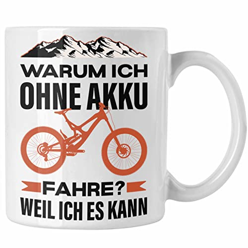 Trendation - Fahrradfahrer Geschenk Tasse mit Spruch Rennrad Mountainbike Geschenkidee Radfahrer Lustig (Weiß)