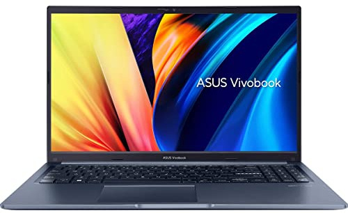 ASUS VivoBook 15 Slim Laptop, pantalla FHD de 15.6 pulgadas, CPU Intel Core i51240P, gráficos Intel Iris Xe, 8 GB de RAM, SSD de 512 GB, sensor de huellas dactilares, Windows 11 Home, azul