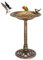 GYMAX Vogelfutterstation stehend Vogeltränke Vogelbad Vogelfutterspender Höhe 72 cm Bird Feeder Futterschale Vogelbecken Vogelfutterstelle Vögel Wasserschale Futterplatz für Balkon, Garten (Bronze)