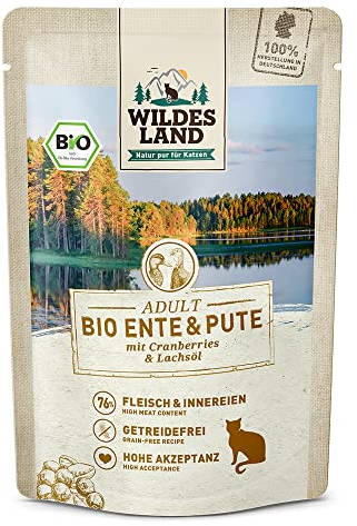 Wildes Land Nassfutter Katze Geschmack Ente 12 x 85 kg