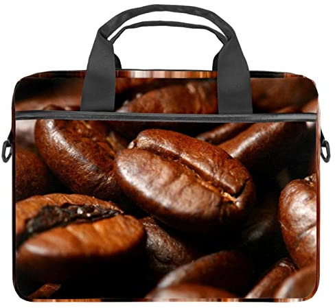 Coffee Bean Laptop Schulter Messenger Bag Crossbody Aktentasche Messenger Sleeve für 13 13,3 14,5 Zoll Laptop Tablet Schützen Tote Bag Case, mehrfarbig, 11x14.5x1.2in /28x36.8x3 cm