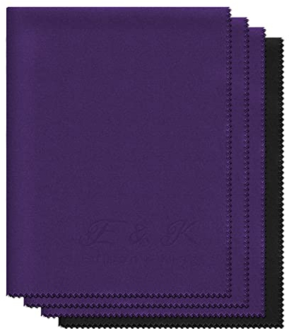 4x XXL Paños de limpieza de microfibra - extra grande (30x40cm) - 3x violeta & 1x negra