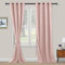 XWZO Tende oscuranti con occhielli, 2 pezzi, con fermatenda, opache, per camera da letto, camera da letto, ufficio, 290 x 140 cm, rosa chiaro