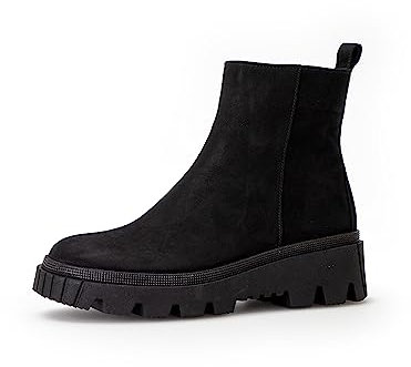 Gabor Damen Biker Boots, Frauen Stiefeletten,Wechselfußbett,Best Fitting,Bootee,Booties,halbstiefel,Kurzstiefel,schwarz,39 EU / 6 UK