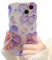 ZCDAYE Case for iPhone 14 Pro Max, Soft TPU Colorful Retro Painting Glossy Flower Pattern Cute Curly Wave Frame Laser Floral Phone Case Cover for Women Girly, Purple