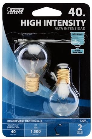 Feit 40 W S11 Globe Incandescent Bulb E17 (Intermediate) Soft White 2 pk