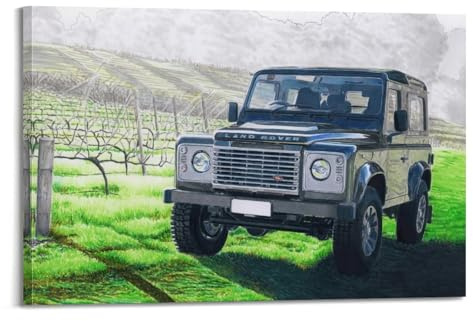 AZTU Vintage SUV Poster für Land Rover Defender Sportwagen, dekorative Leinwand, Familienschlafzimmer, Kunstwerk, Bild, Gemälde, 20 x 30 cm