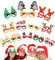 Octonyluck 12 Stück Weihnachtsbrille, Weihnachten Glitter Party Brille, Weihnachtsbrillen für Kinder Erwachsene, Weihnachtsgläser mit Verschiedenen Weihnachtsmotiven