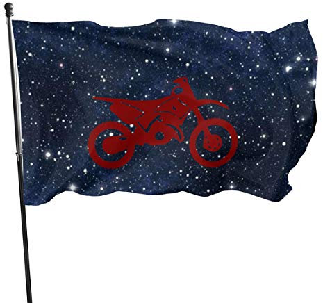 Drapeau De Jardin Moto Cross, Drapeau De Vacances Avec Œillets Bruant Décoratifs Drapeaux Pour Balcon Manif Jardin 90X150cm