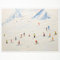 xbsifyiooa Vintage-Ski-Poster, Winterschnee, Berglandschaft, Leinwand, Wandkunst, bunte Weihnachts-TV-Kunstdrucke, Wanddekoration, Kunstwerk für Outdoor-Sportliebhaber, 30,5 x 40,6 cm, ungerahmt