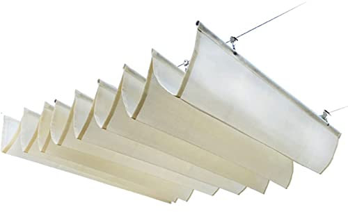 CARXB Tenda avvolgibile avvolgibile a Vela per Esterni, Tenda da Sole, Tenda avvolgibile Scorrevole con Kit di Montaggio Vela ombreggiante Retrattile(Color:White,Size:0.6x3m)