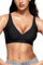 Vertvie Bras for Women Non Wired Deep V Seamless Wireless Push Up Bra Comfort Plunge T Shirt Soft Support Full Coverage Everyday Bralettes(Black,X-Large)