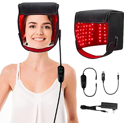 Rotlicht-Therapie-Hut, LED, 660 Nm und 850 Nm, Nahinfrarot, LED-Therapiegerät für Haarausfall, fördert das schnelle Nachwachen der Haare, Pflegekappe für Männer und Frauen, 215 Stück