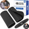 Burstclip mit Gurtschoner Set, 3 Pack, in Schwarz, für Hochstuhl Gurtsysteme, Bezug aus weichem Neopren mit Klett, Gurt Abschnallschutz als extra Brustgurt, Gurtkissen Kindergurt, Sicherheitsclip