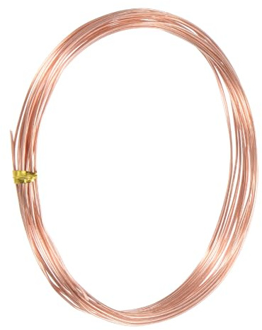 M METERXITY 99.9% Soft Copper Wire 20 Gauge 16ft Craft Wire, 0.8mm, 5M | Pure Copper Wire, for DIY Crafting/Jewelry Making/Gardening Plant/Beading