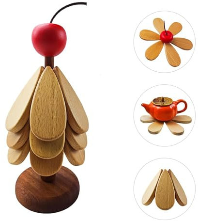 Protector de mesa resistente al calor, tapete de madera natural para platos calientes, aislado, tapete de mesa de cocina, salvamanteles ecológicos para ollas, manteles individuales de madera rústica,