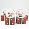 4 süße Mini-Schneekugeln Weihnachtsmann auf Geschenkpaket | Durchmesser 45mm | 0905908abcd