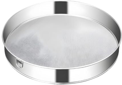 Setaccio Per Farina - Cucina Portatile In Rete Da 25 Cm, Setaccio Schermo A Maglie Rotondo | Acciaio Inossidabile Setaccio Per Alimenti, Setaccio Alimenti Per Riso, Quinoa, Farina, Cereali