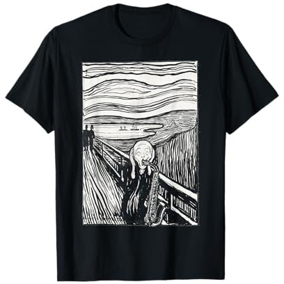 Saxophone drôle peinture vintage saxophone drôle lecteur de musique T-Shirt