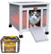 Katzenhaus für Katzen im Freien Feral Kitty Shelter mit isolierter Auskleidung für den Winter, wasserdicht, Kaninchenstall für Hasen, Katzen