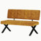 B&D home Sitzbank Karen gepolsterte Esszimmerbank 140 cm Polsterbank für Esszimmer, Garderobe, Küche Industrial modern Design Gelb, 11314-140-GELB