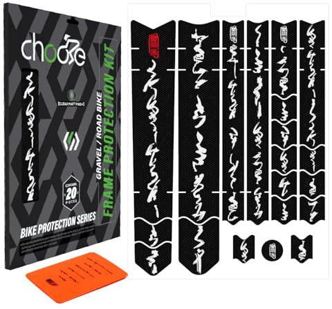 CNCLOL Protezione Telaio Bici,20-Pezzi Total Adesivi Telaio Protezione Bicicletta,Pellicola Protettiva Telaio Protettore per Bici/Gravel da Strada/Corsa.LB