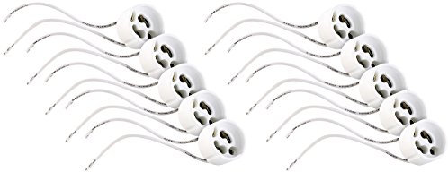 Lunartec GU 10 Sockel: GU10 Fassung für LED und Halogen, 10er-Pack (Lampenfassung GU10, G10 Fassung, Einbaufassung)