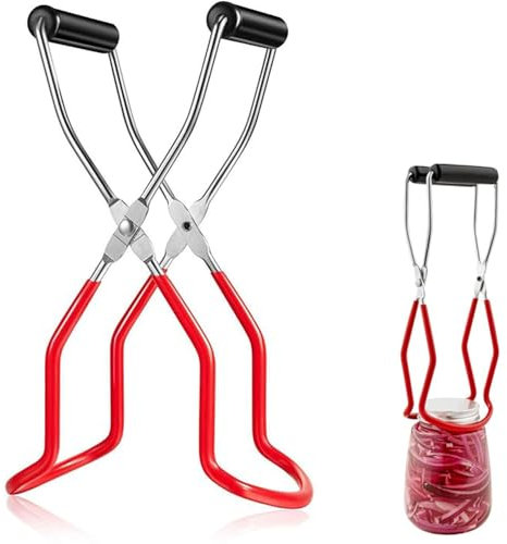 MITUMORMOR Einmachglas Heber, Glasheber für Einmachgläser, Glasheber Zange, Rostfreier Stahl Glasheber Glasgreifzange mit Rutschfestem Handgriff für Home Kitchen