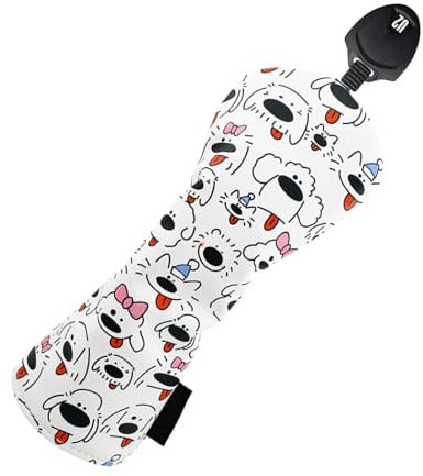 Putter Head Cover - Puppy Graphic Club Case, Golf Club Protector | Thick Hammer Shield with Secure Fit and Water Removal Layer, Decorative Pressure Care for Iron and Fairway Woods, Golf Accessories