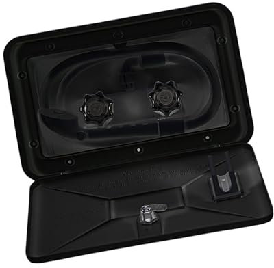 Kit box doccia per camper, robusto sistema doccia esterno per rimorchi, 36 x 22 x 13 cm, facile da usare, kit nero