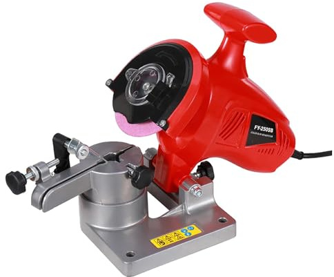 MiBoce 220-W-Elektro-Kettensägenschärfer, Universal-Kettensägenschärfer, Einstellbarer Winkel Von 0 Bis 35°, Leerlaufdrehzahl 7500 U/min, Zum Schleifen Von 12- Bis 20-Zoll-Ketten