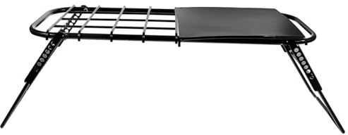 WOONEKY Portable Camping Table Adjustable Height Metal Grill Stand for Outdoor Hiking Picnic Bbq Lightweight Scalable Mini Stove Rack for Backpacking and Travel