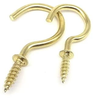 OXOLAMRIN Einschraubhaken， Packung mit 100 goldenen 20-55mm Ösenschraubenhaken(Length 35mm)