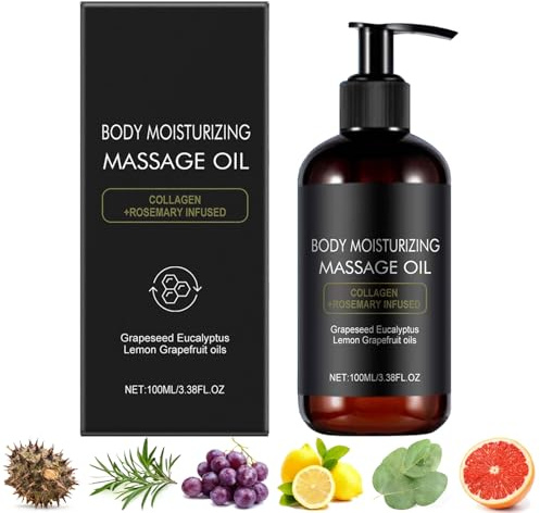Anti Cellulite Körperpflege Massageöl für Straffung und Glättung, Leichtes Ganzkörper-Massageöl für Geschmeidigere Haut, Feuchtigkeitsspendendes Straffendes Körperöl, 100ml Natürliches Hautöl (1pcs)