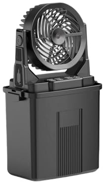 SHOOYIO Ventilateur brumisateur rechargeable 20 000 mAh avec 3 trous de refroidissement par air pour camping en plein air et circulation d'air oscillante