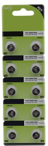 Limtula 10/20 batterie a Bottone AG9 / LR936 / 394 con tensioni stabili per Orologi e Gadget batterie per dispositivi elettronici calcolatrici Pile a Bottone