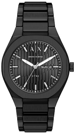 Armani Exchange Herren 42MM Schwarze Edelstahl Uhr, AX4301