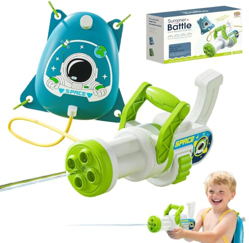 Hojalis Pistolet à Eau, 1800ml Pistolet a Eau Sac a Dos Longue Portée De 3-5 M, Pistolet a Eau Bretelles Réglables, Pistolet à Eau pour Enfants, pour Les Fêtes en Plein Air,Piscine, Jardin Et Plage