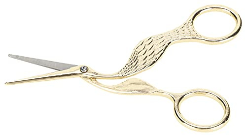 CHICIRIS Vintage-Bastelschere aus Edelstahl, Vogelform, Scharfe Spitze Zum Sticken, Nähen, Basteln, 1 Einheit (GOLD)