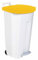 Rossignol Poubelle 90L mobile a pedale, Couleur:Jaune