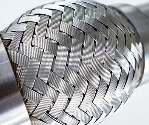 Universal Front Exhaust Flex Pipe Tube 75mm Stainless Steel Mesh 45x48x55 400MM