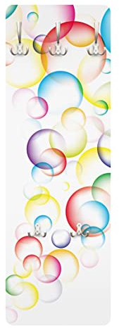 Bilderwelten Kindergarderobe - Rainbow Bubbles - Kinderzimmer, Größe HxB:105cm x 34cm