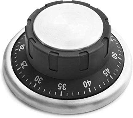 LACOR 60803 Minuteur de Cuisine Magnétique Acier Inoxydable Noir