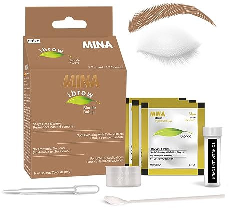 MINA ibrow Henna Regular Pack & Coloring tint kit up to 6 week (Blonde)