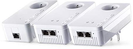 Devolo Wi-Fi 5 (AC) Multiroom Kit: 3 x Adapter CPL WiFi, Gigogne Steckdose (1200 Mbits, Mesh, 5 x Gigabit-Ethernet-Ports), ideal für Gaming, Telearbeit, Streaming, französische Steckdose