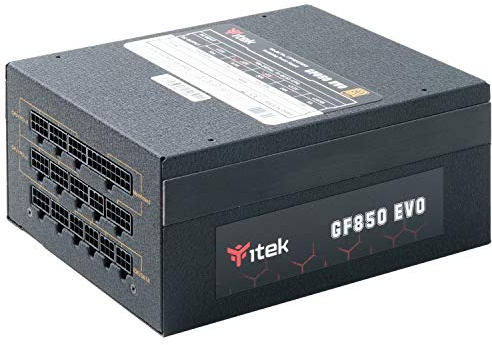 iTek Alimentation PC GF850 Evo – 850 W, Ventilateur HDB Hydraulic Dynamic Bearing de 12 mm, Protection PFC Active, Certification d'efficacité 80 Plus Gold, Full-modulaire