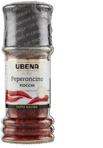 UBENA, Peperoncino in Fiocchi, Formato Tappo Macina da 30 gr