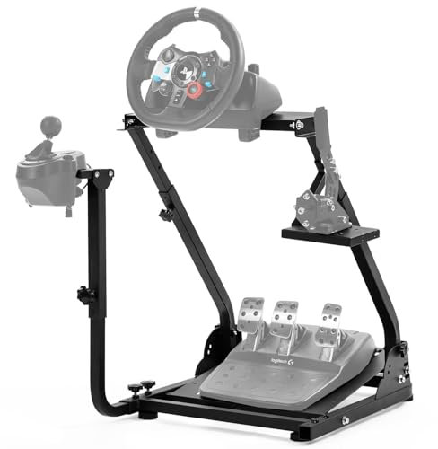 Marada G920 Racing Lenkradständer Fahrsimulator Cockpit Pro kompatibel mit Logitech G25, G27, G29, G920 Rädern und Thrustmaster T300RS und T500RS Rad & Pedale nicht im Lieferumfang enthalten