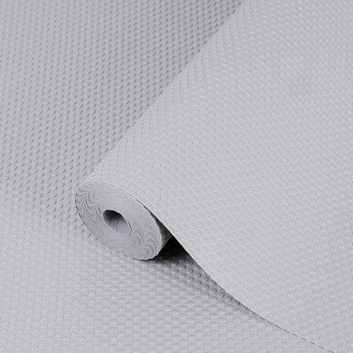 Hersvin Schubladenmatte (Übergröße) 60cmx300cm Schrankpapier Schubladeneinlage Eva Wasserfest Nicht Klebende Unterlage Teppich für Küchenschränke (Hellgrau/Punkt)